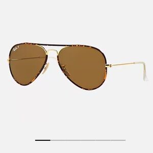 RAYBAN TORTOISE AVIATOR SUNGLASSES
